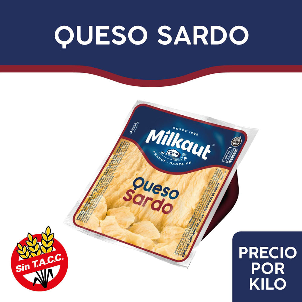 Queso Sardo x 1 Kg Milkaut