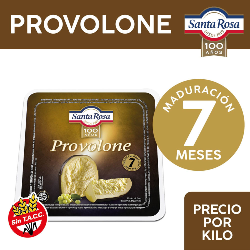 Queso Provolone 7 meses x 1 Kg Santa Rosa