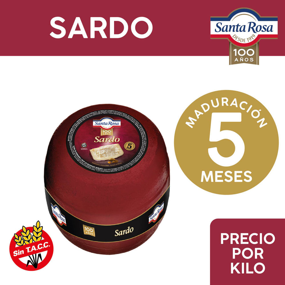 Queso Sardo 5 meses x 1 Kg Santa Rosa