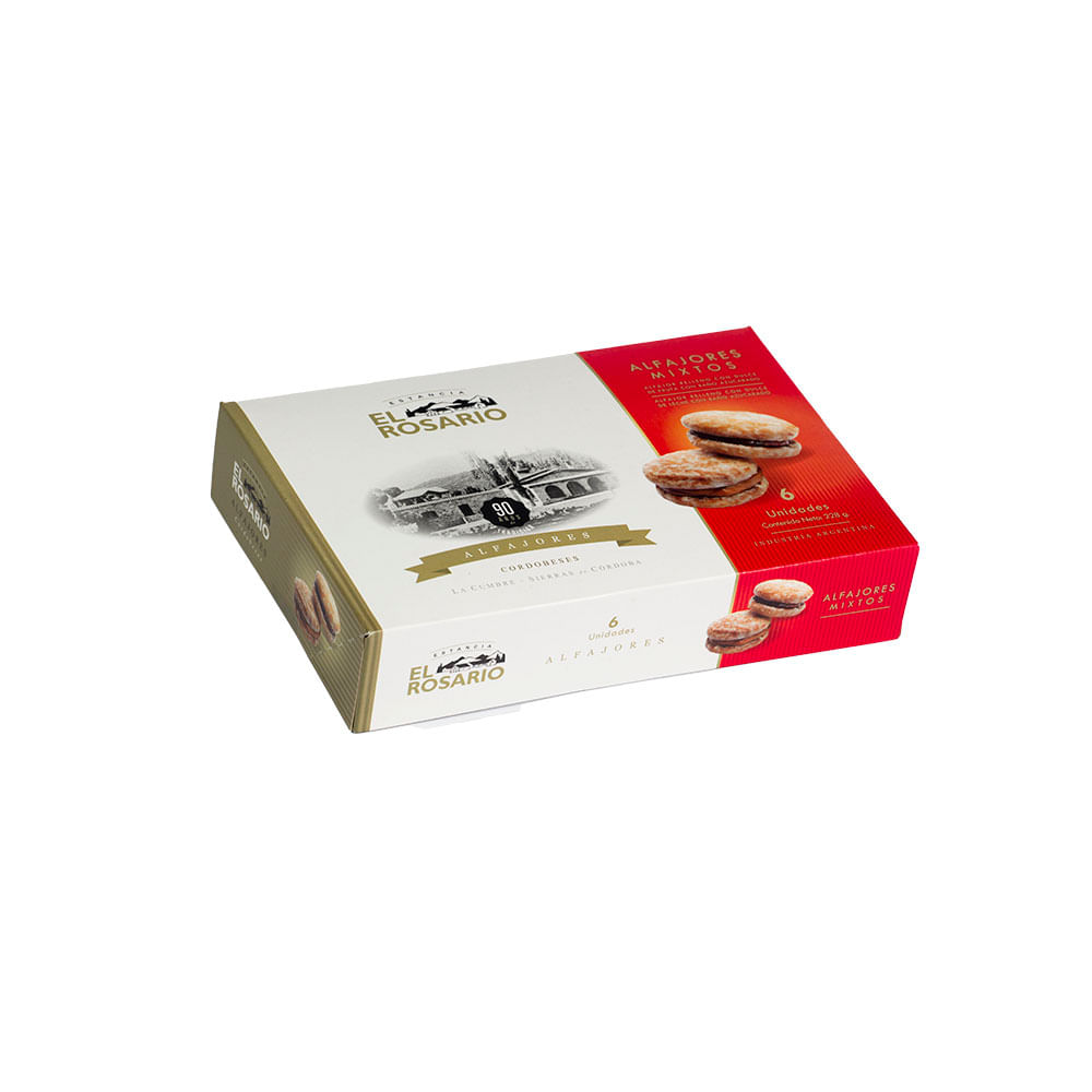 Alfajores Surtidos Mixtos 228 Grs x 6 Un Estancia El Rosario