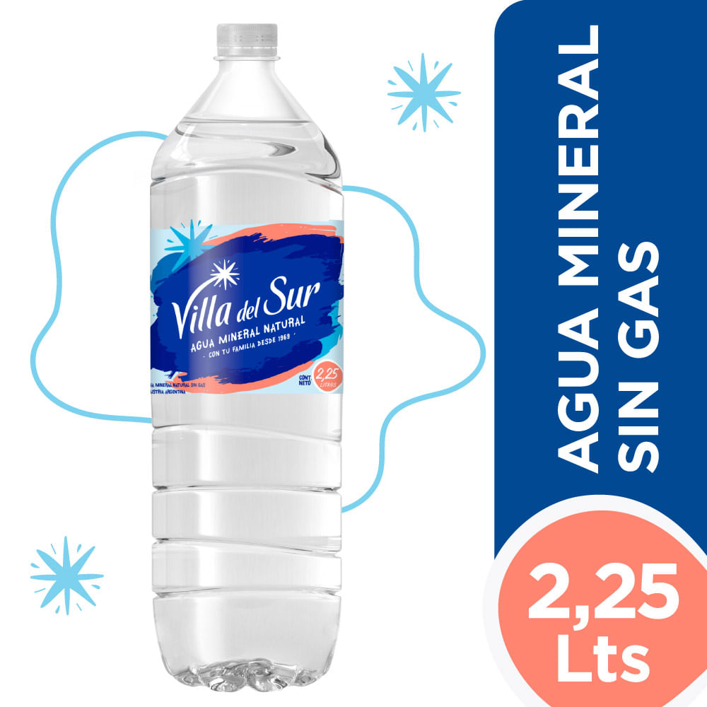 Agua Mineral Sin Gas 2250 Ml Villa del Sur
