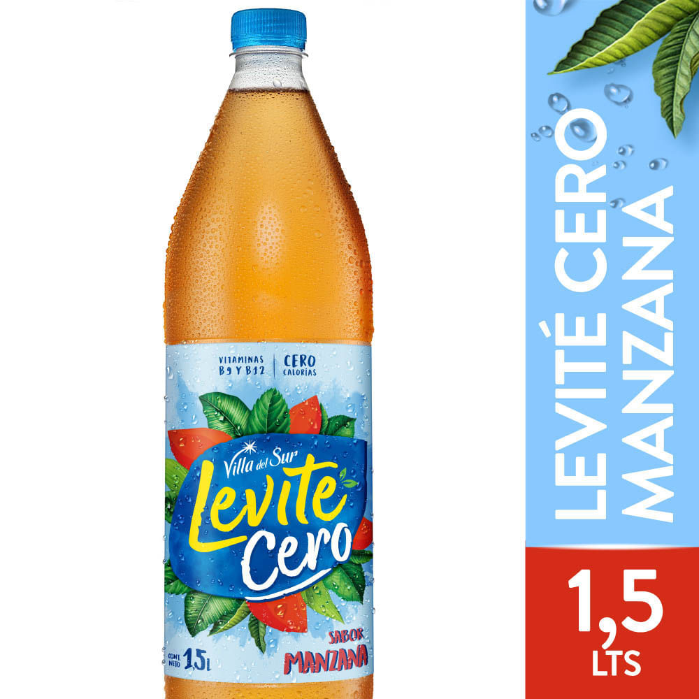 Agua Saborizada Cero Sabor Manzana 1.5 Lts Levite