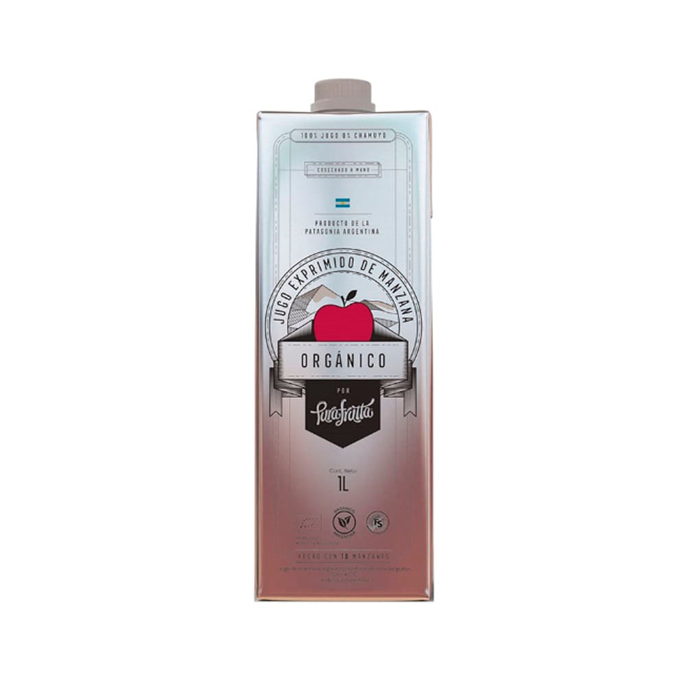 Jugo Orgánico Sabor Manzana 1 Lts Pura Frutta