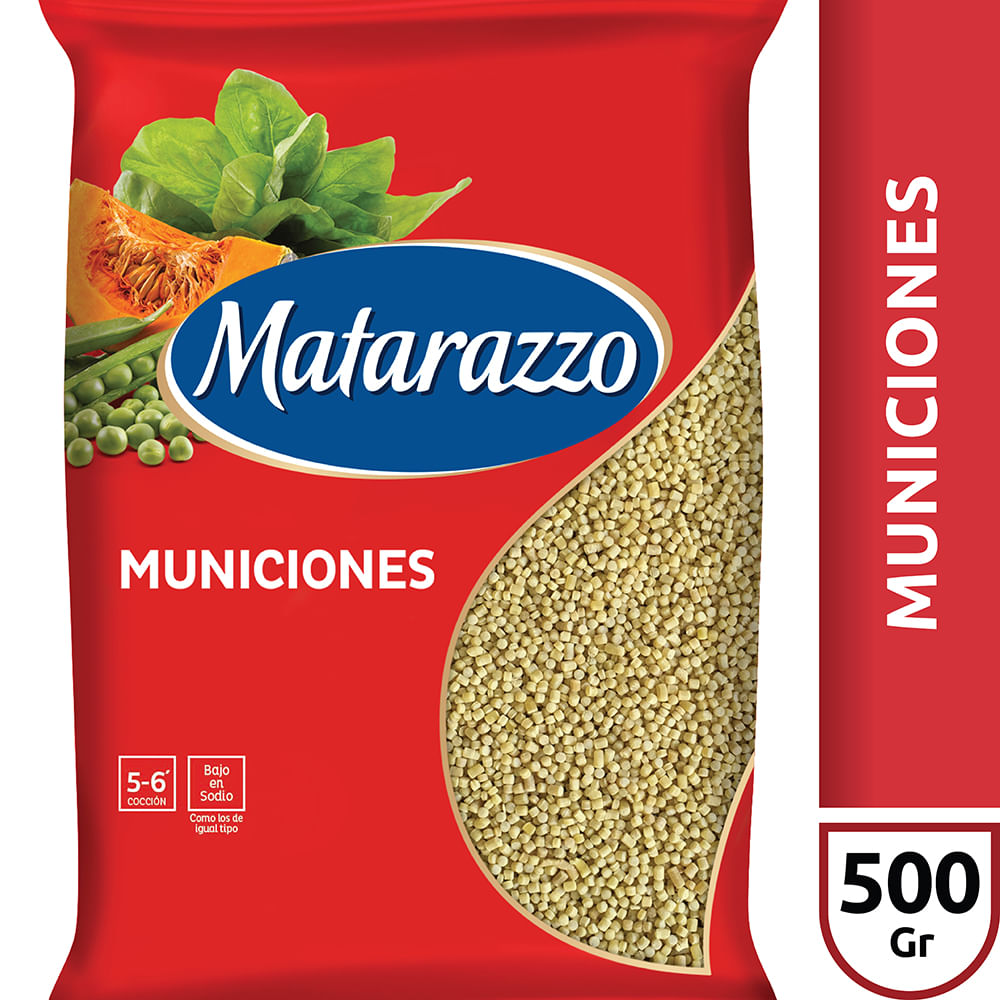 Fideos Municiones 500 Grs Matarazzo