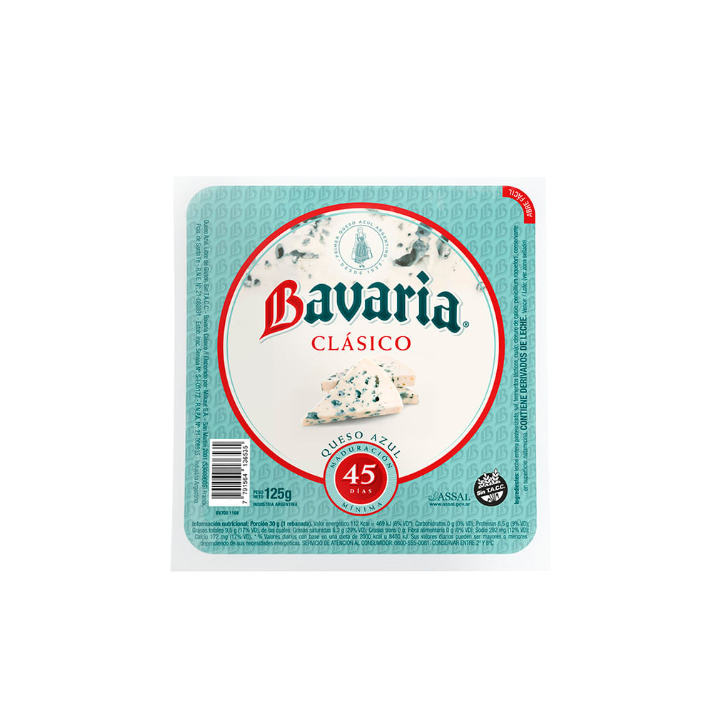 Queso Azul Clásico 125 Grs Bavaria