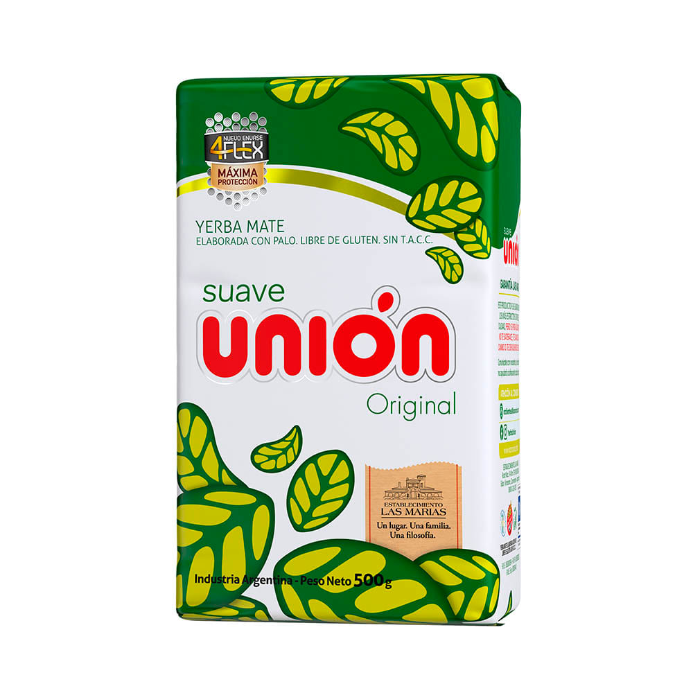 Yerba Mate Suave con Palo 500 Grs Union
