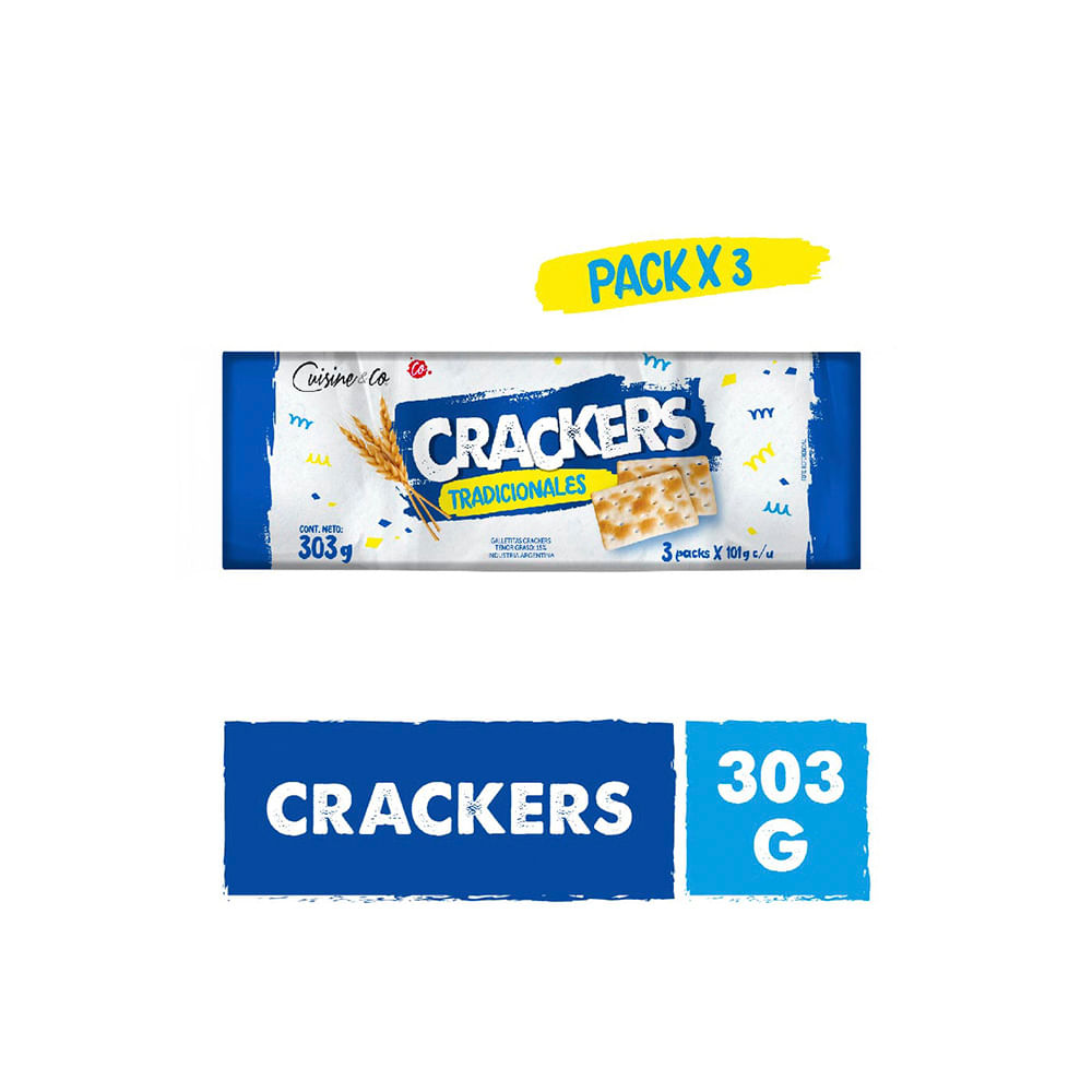 Galletas Secas Tradicionales 303 Grs x 3 Un Cuisine & Co