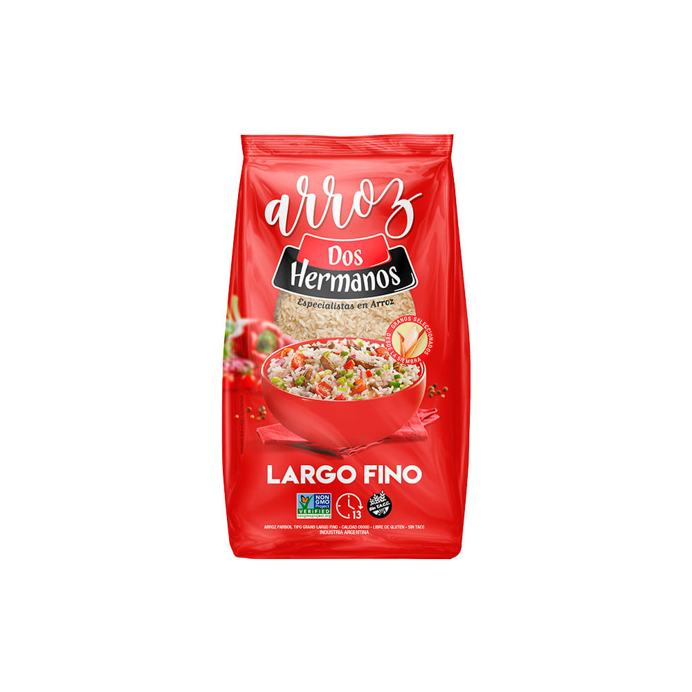 Arroz Grano Largo Fino 1 Kg Dos Hermanos