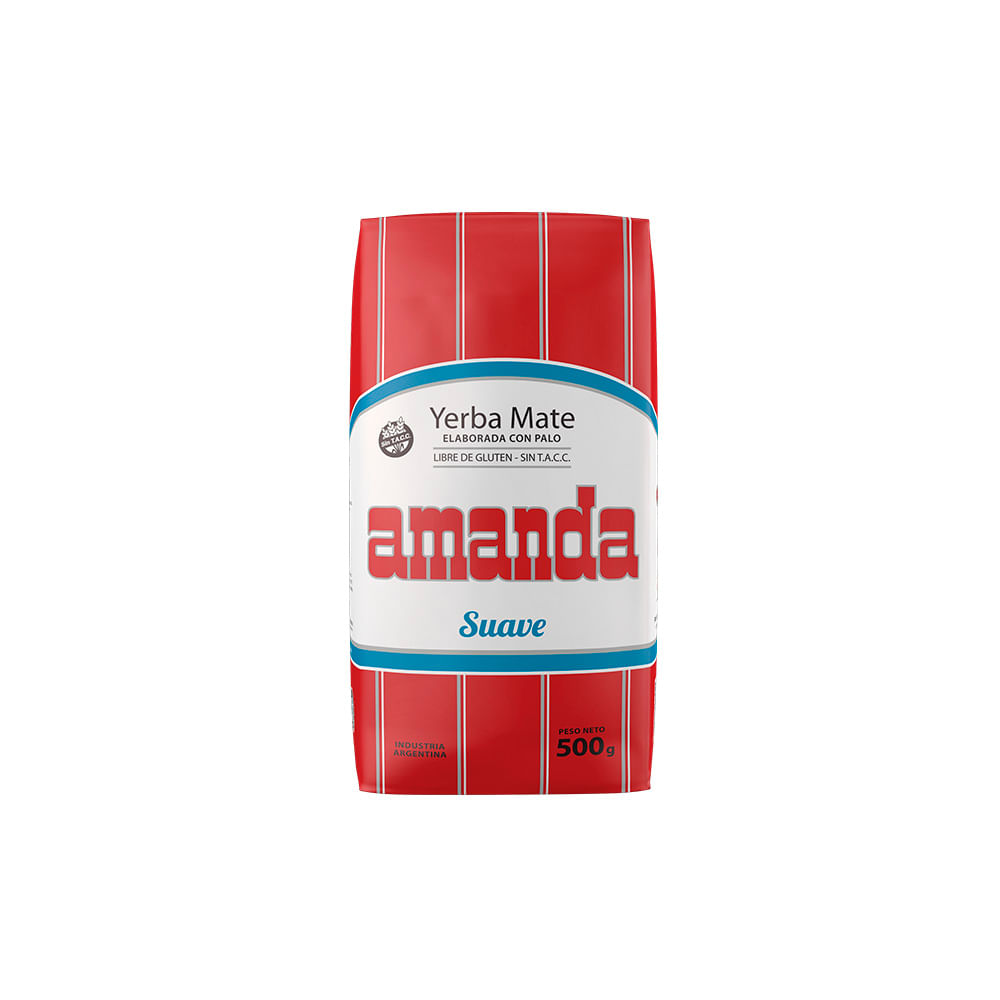 Yerba Mate Suave con Palo 500 Grs Amanda