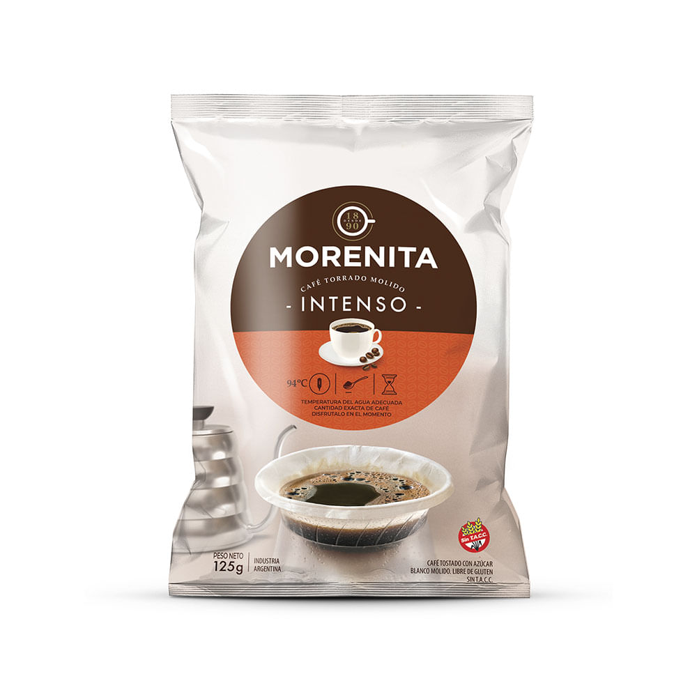 Café Molido Torrado Intenso 125 Grs La Morenita