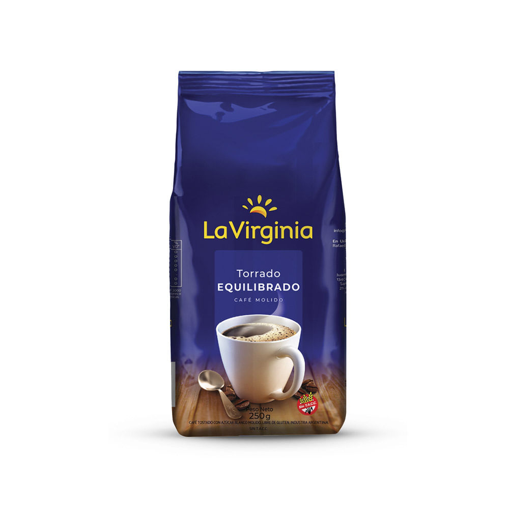 Café Molido Torrado Equilibrado 250 Grs La Virginia