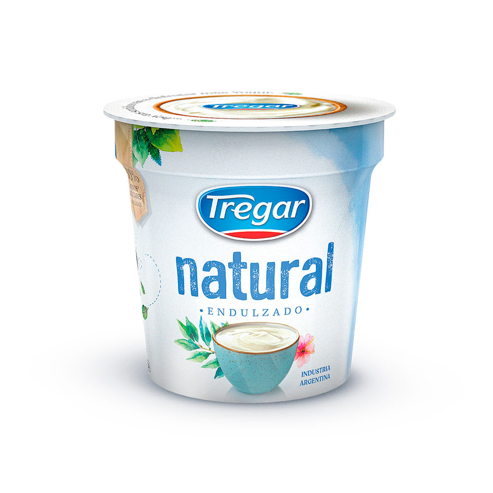 Yogurt Natural Endulzado Entero 140 Grs Tregar