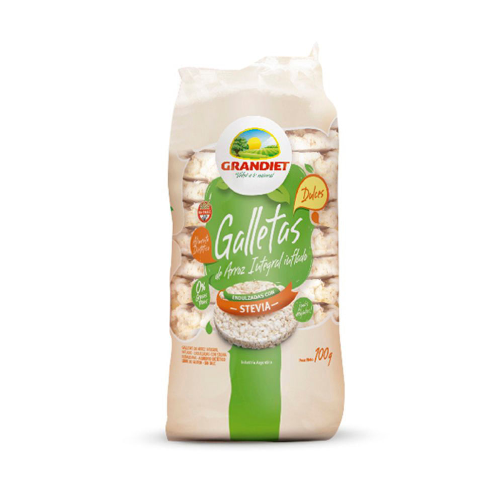 Galletas Discos Con Stevia 100 Gr Grandiet