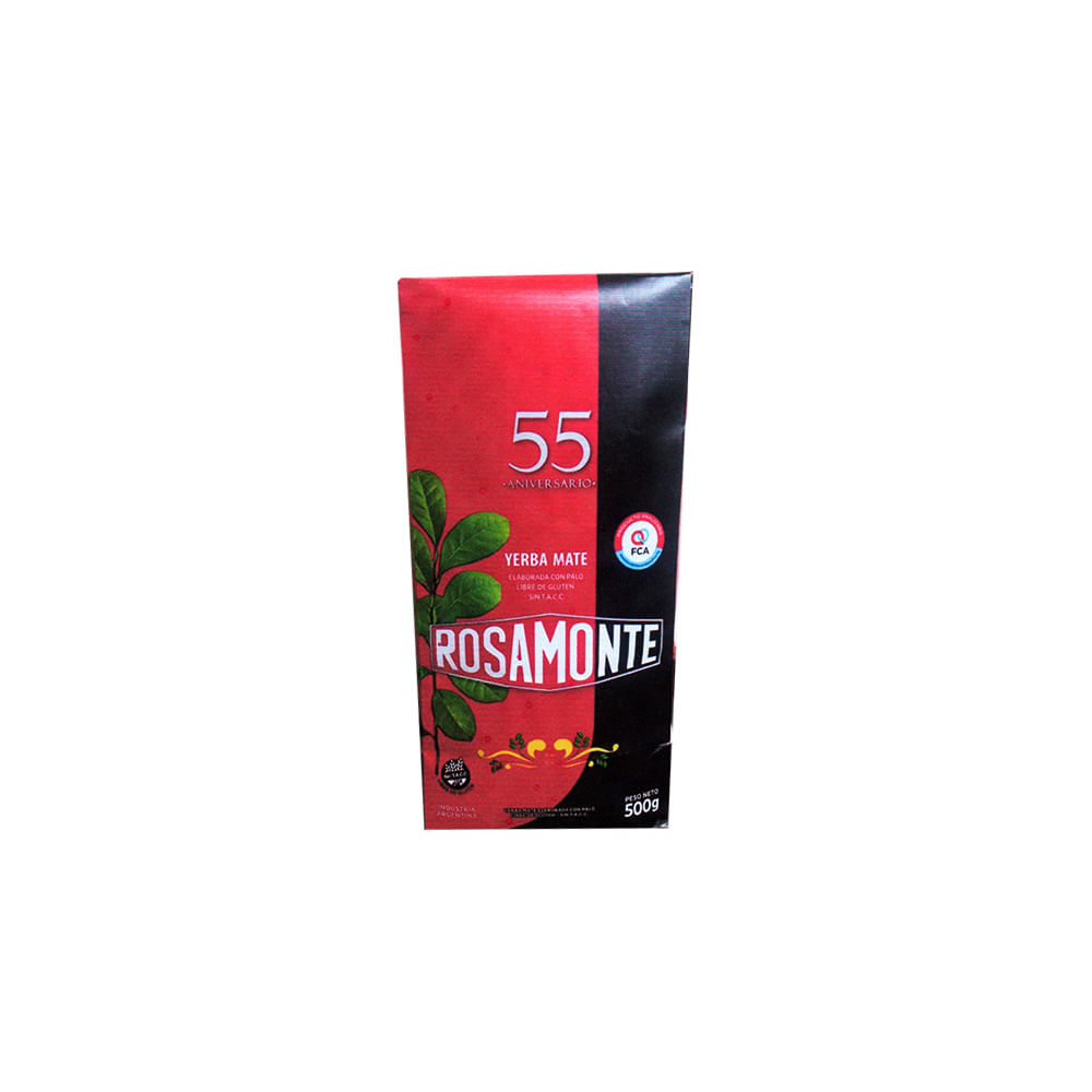 Yerba Mate con Palo 55 Aniversario 500 Grs Rosamonte