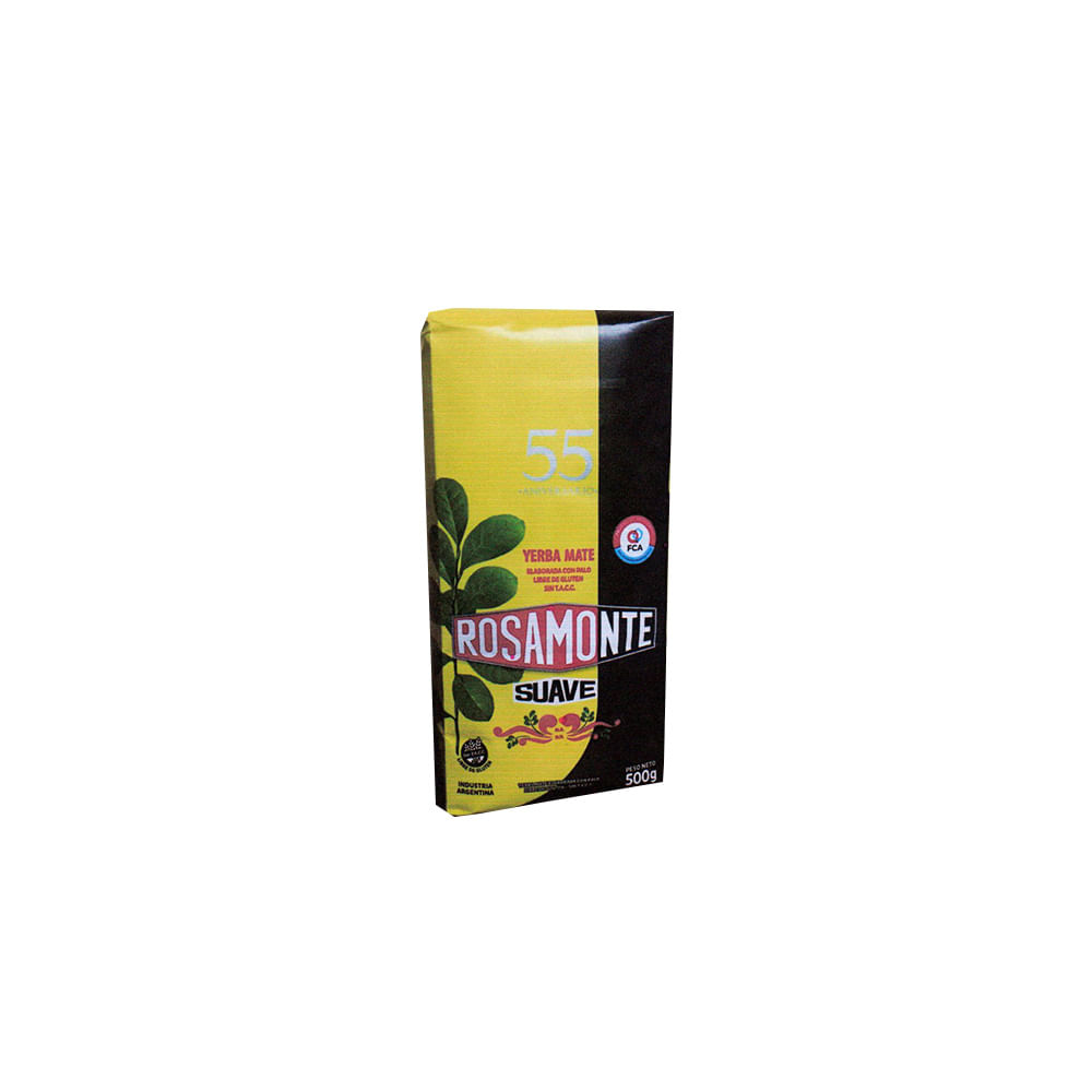 Yerba Mate Suave con Palo 500 Grs Rosamonte