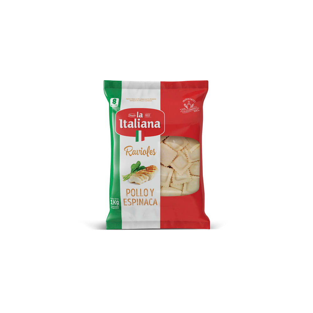 Ravioles de Pollo con Verduras Frescas 1 Kg La Italiana