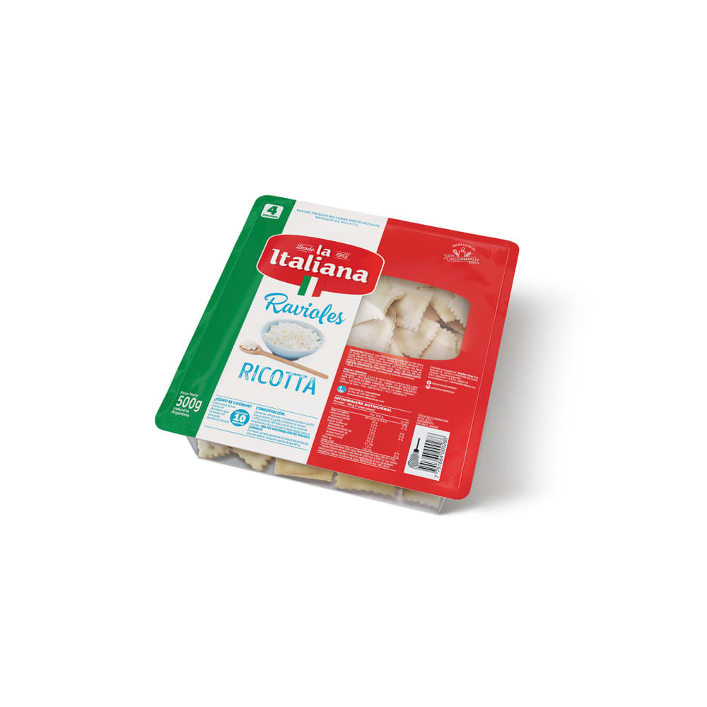 Ravioles de Ricota Frescas 500 Grs La Italiana