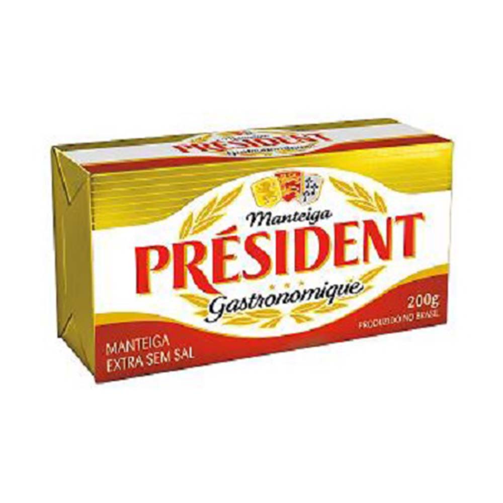 Manteca President Sin Sal Paq 200 G