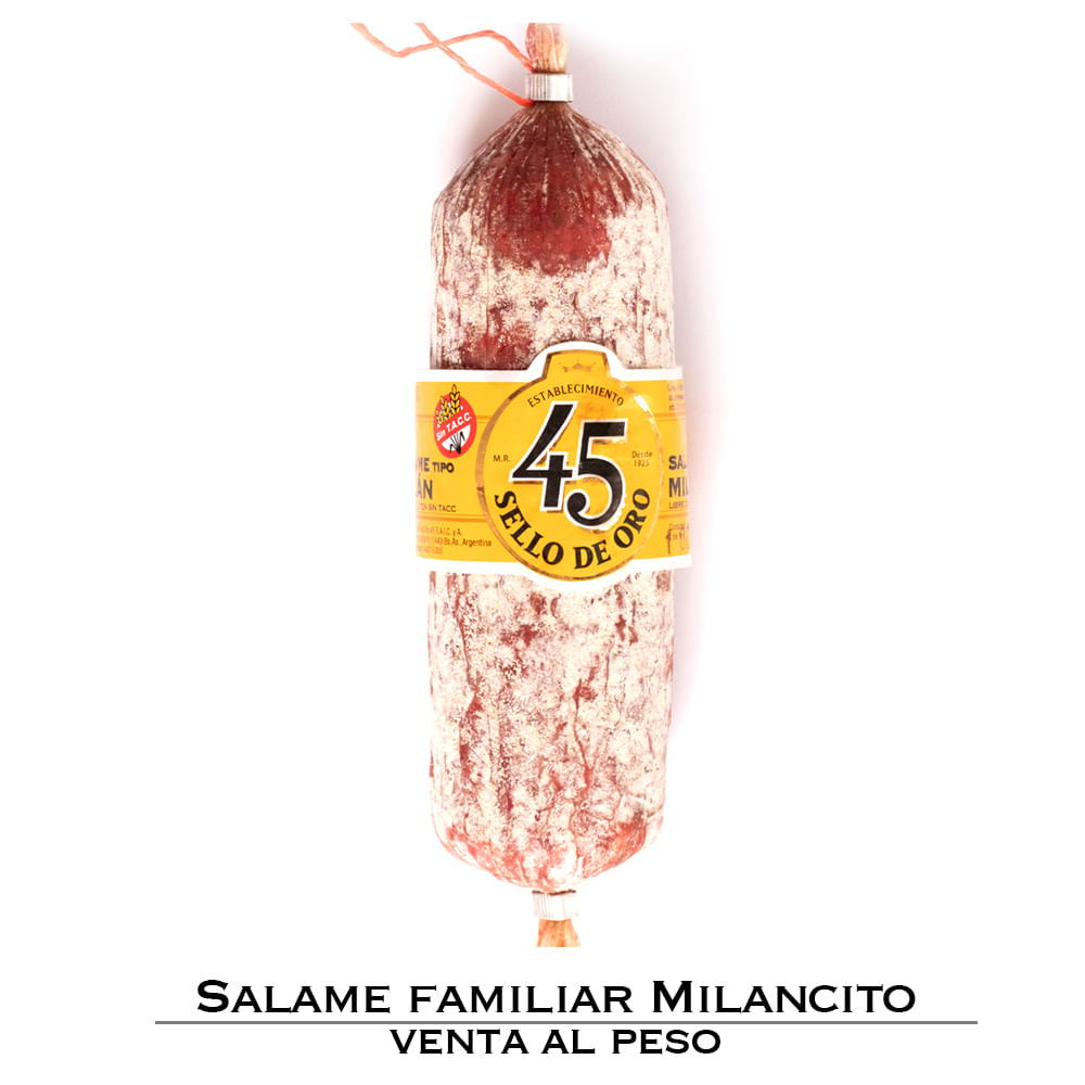 Salame Familiar Milancito Cerdo Fresco x 1 Kg Sello De Oro