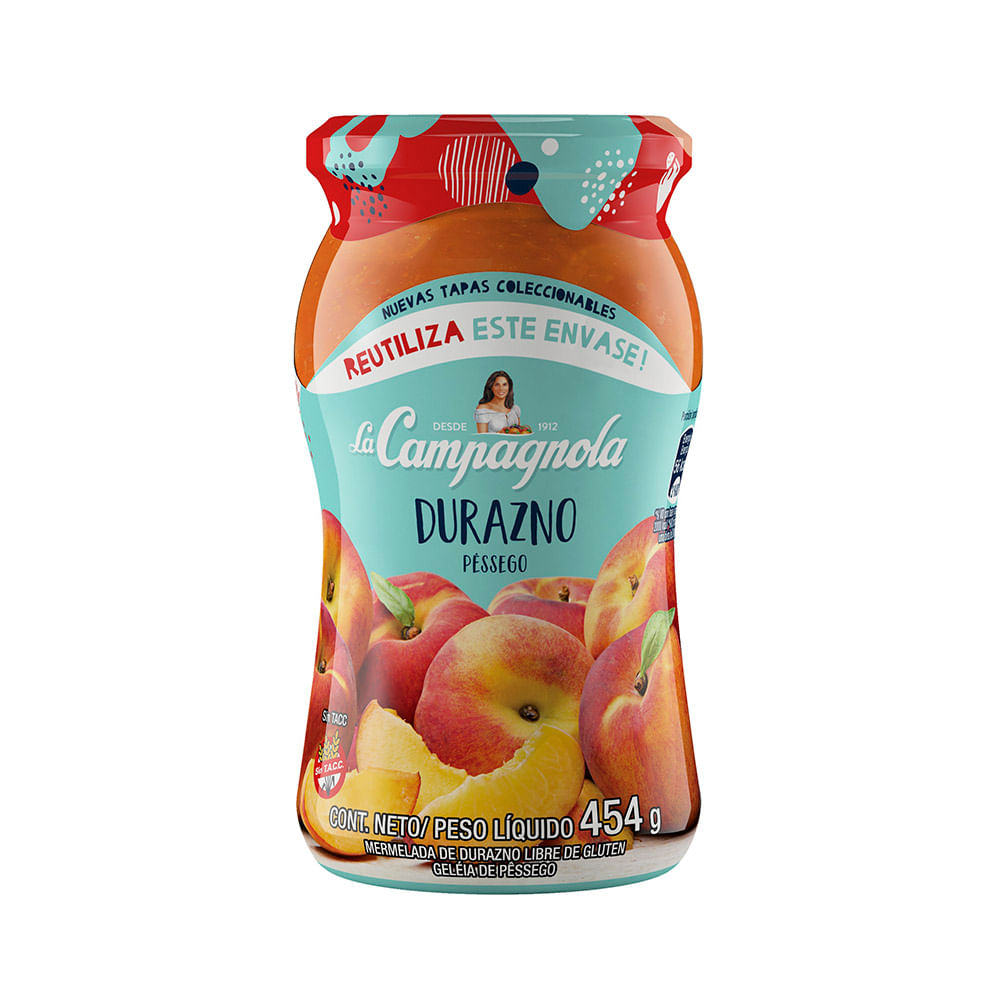 Mermelada Sabor Durazno 454 Grs La Campagnola