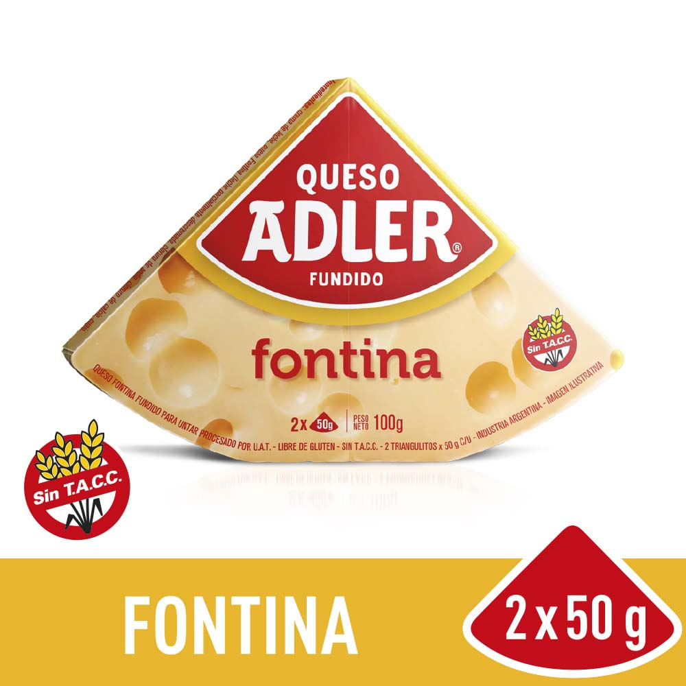 Queso Fundido Fontina x 0.1 Kg Adler