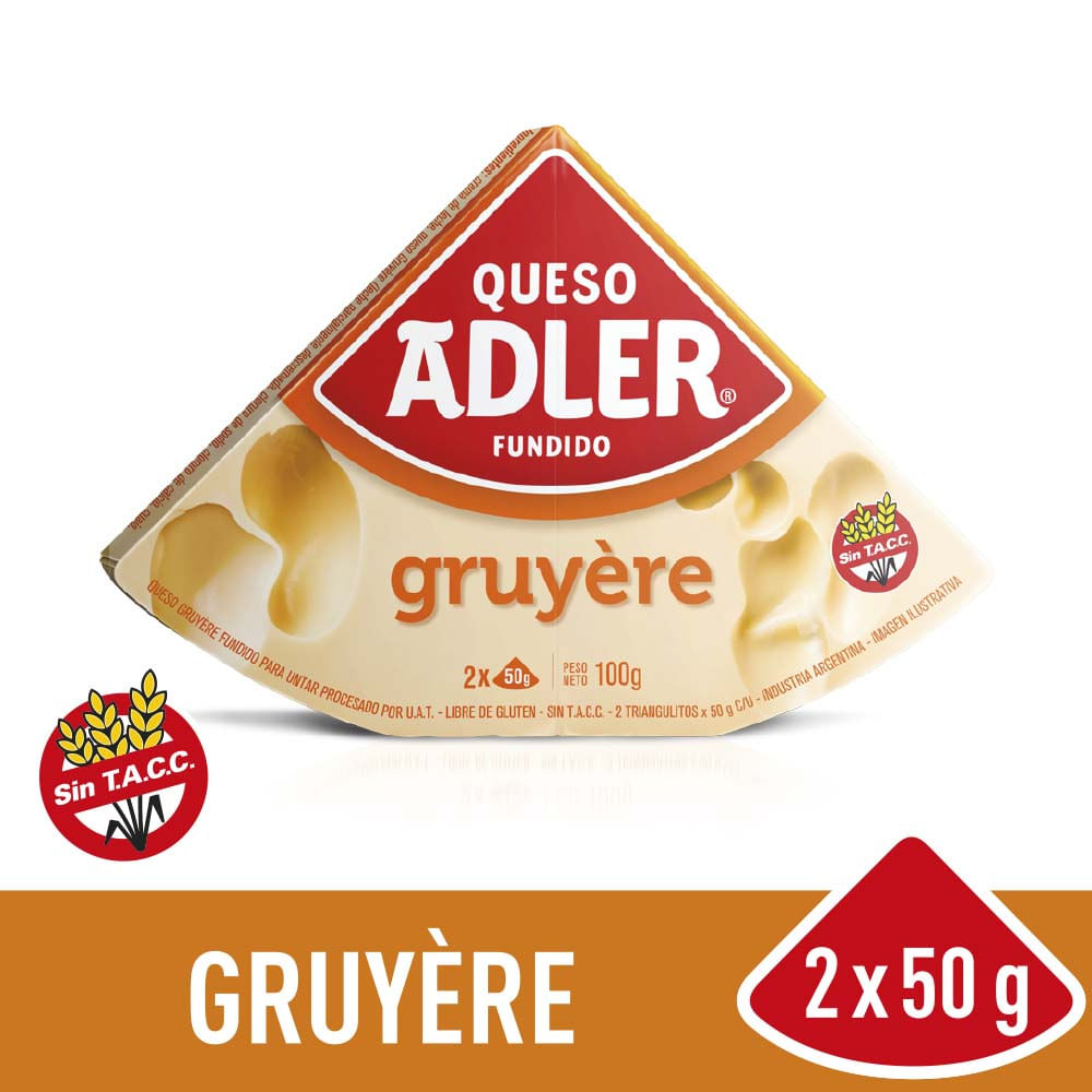 Queso Fundido Gruyere 100 Gr Adler