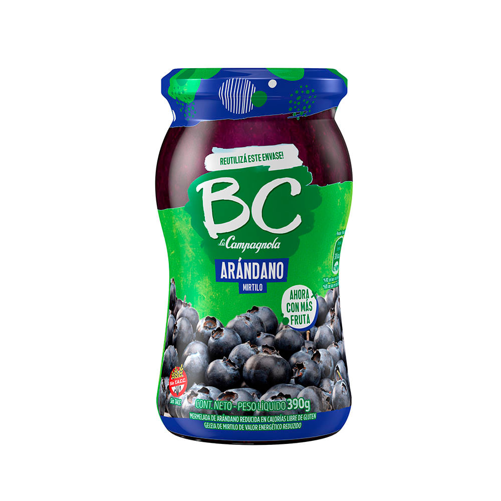Mermelada BC Sabor Arándano 390 Grs La Campagnola