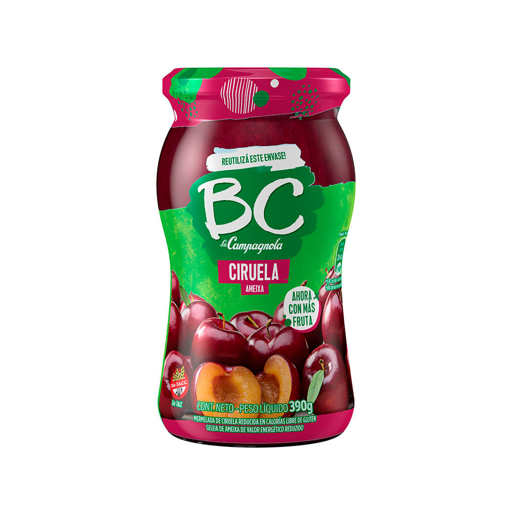 Mermelada Bc Sabor Ciruela 390 Grs La Campagnola