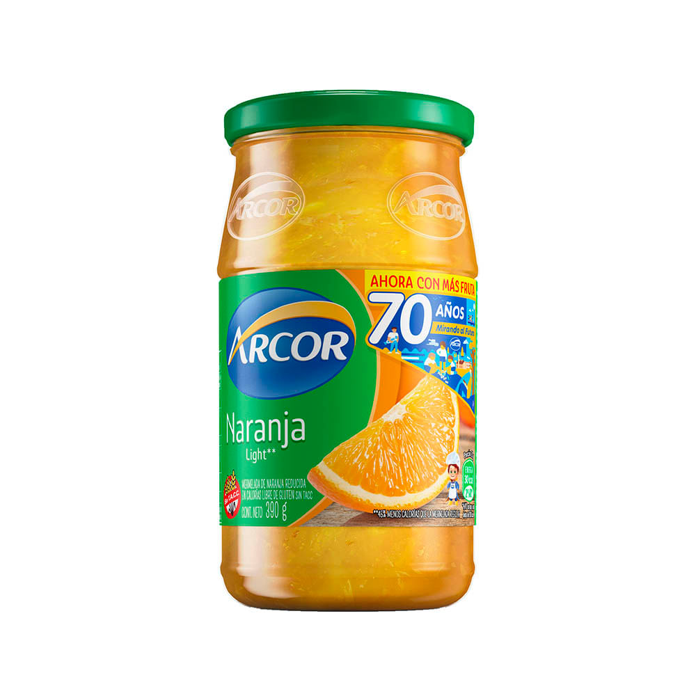 Mermelada Light Sabor Naranja 390 Grs Arcor
