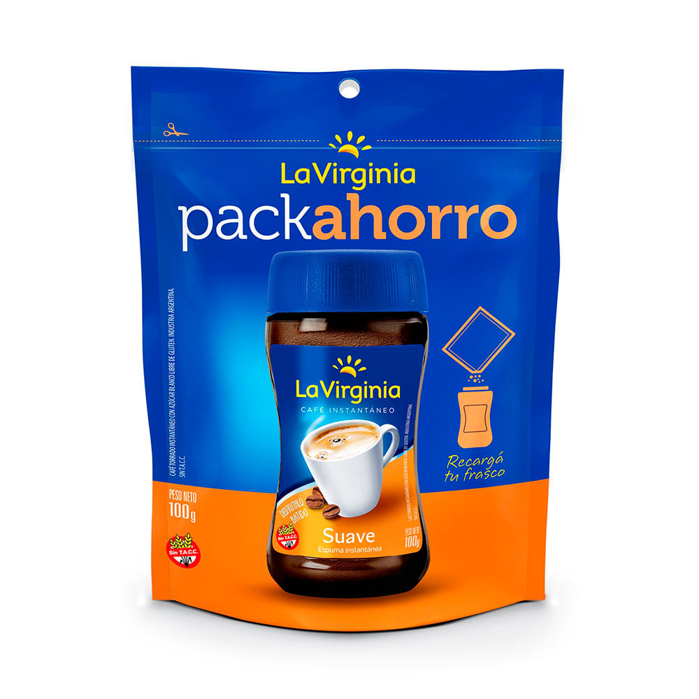 Café Instantáneo Suave con Azúcar 100 Grs La Virginia