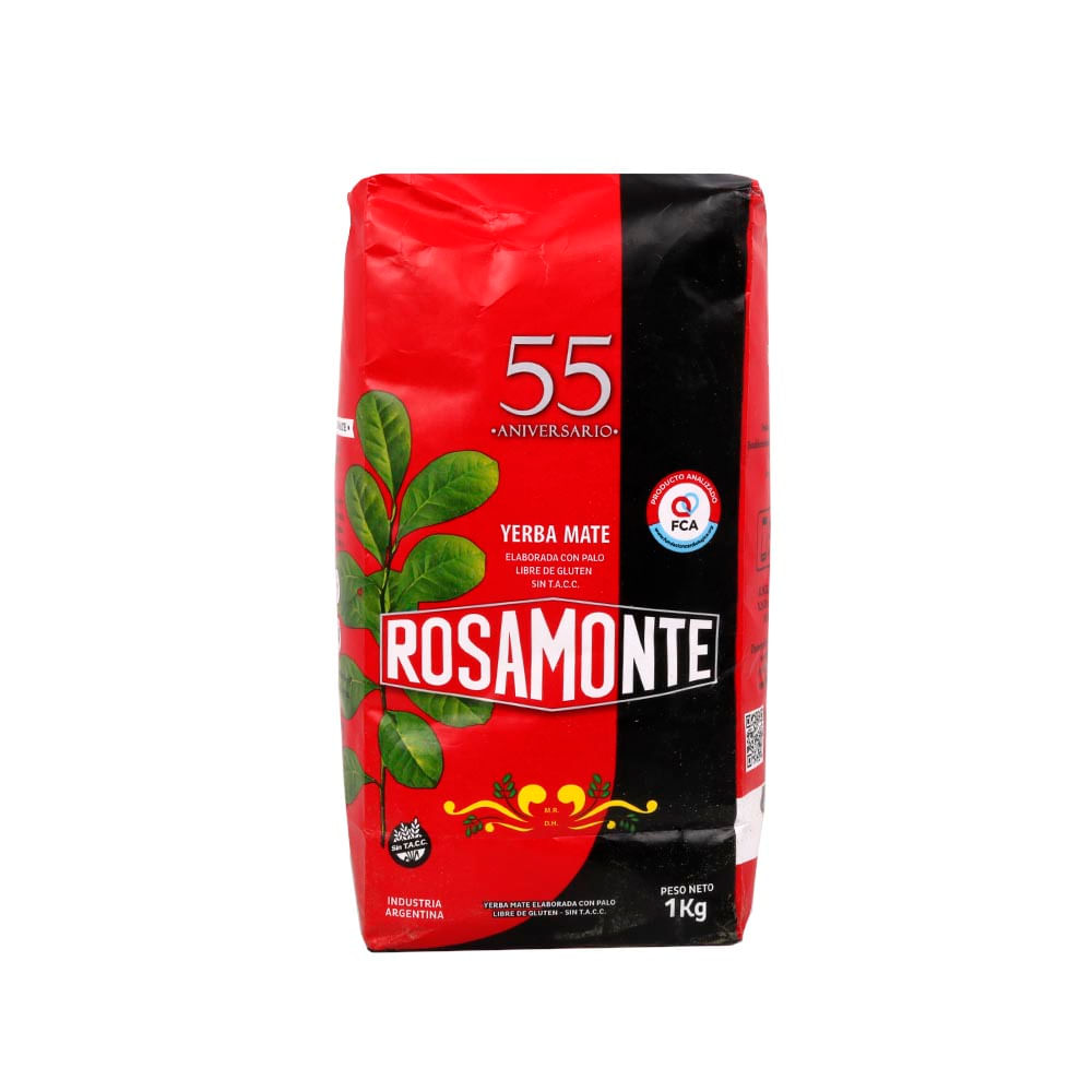 Yerba Mate con Palo 55 Aniversario 1 Kg Rosamonte