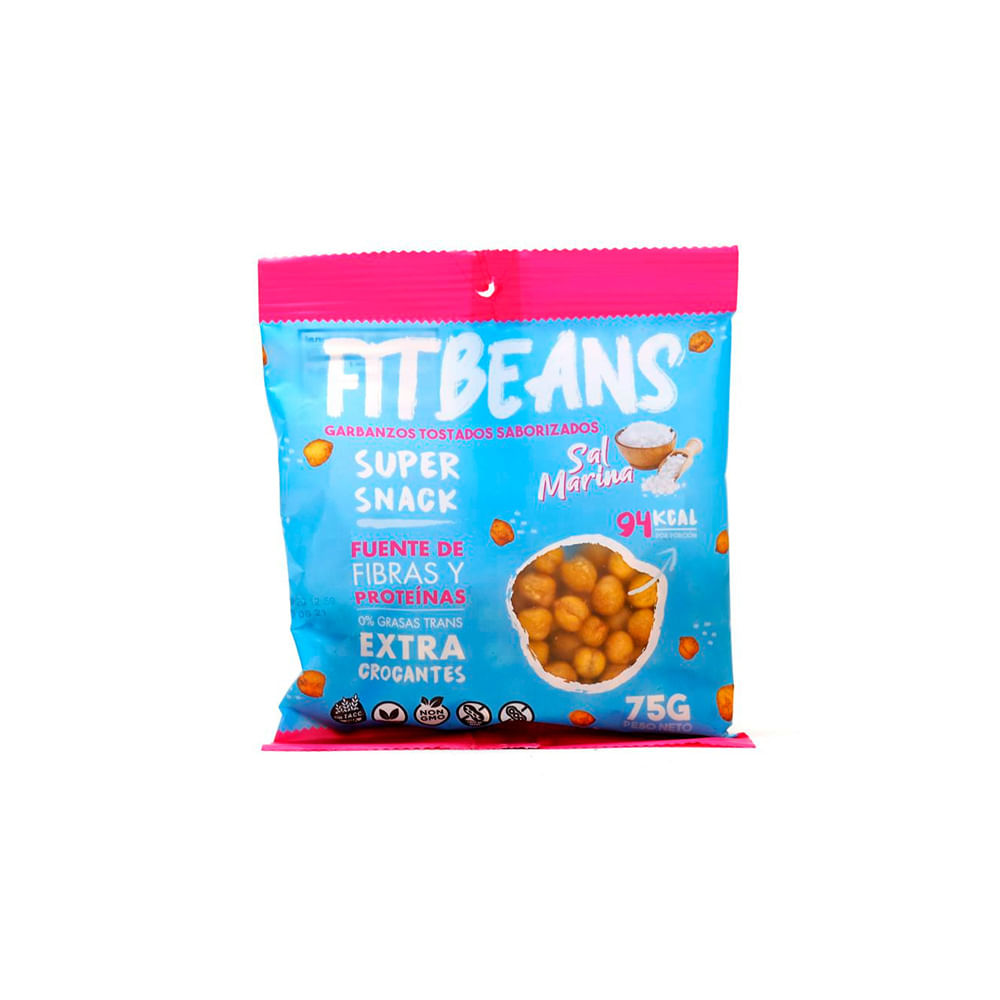 Garbanzos Tostados Sabor Sal Marina 75 Grs Fit Beans
