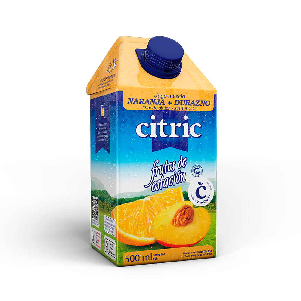 Jugo Fresco Sabor Naranja y Durazno 500 Ml Citric