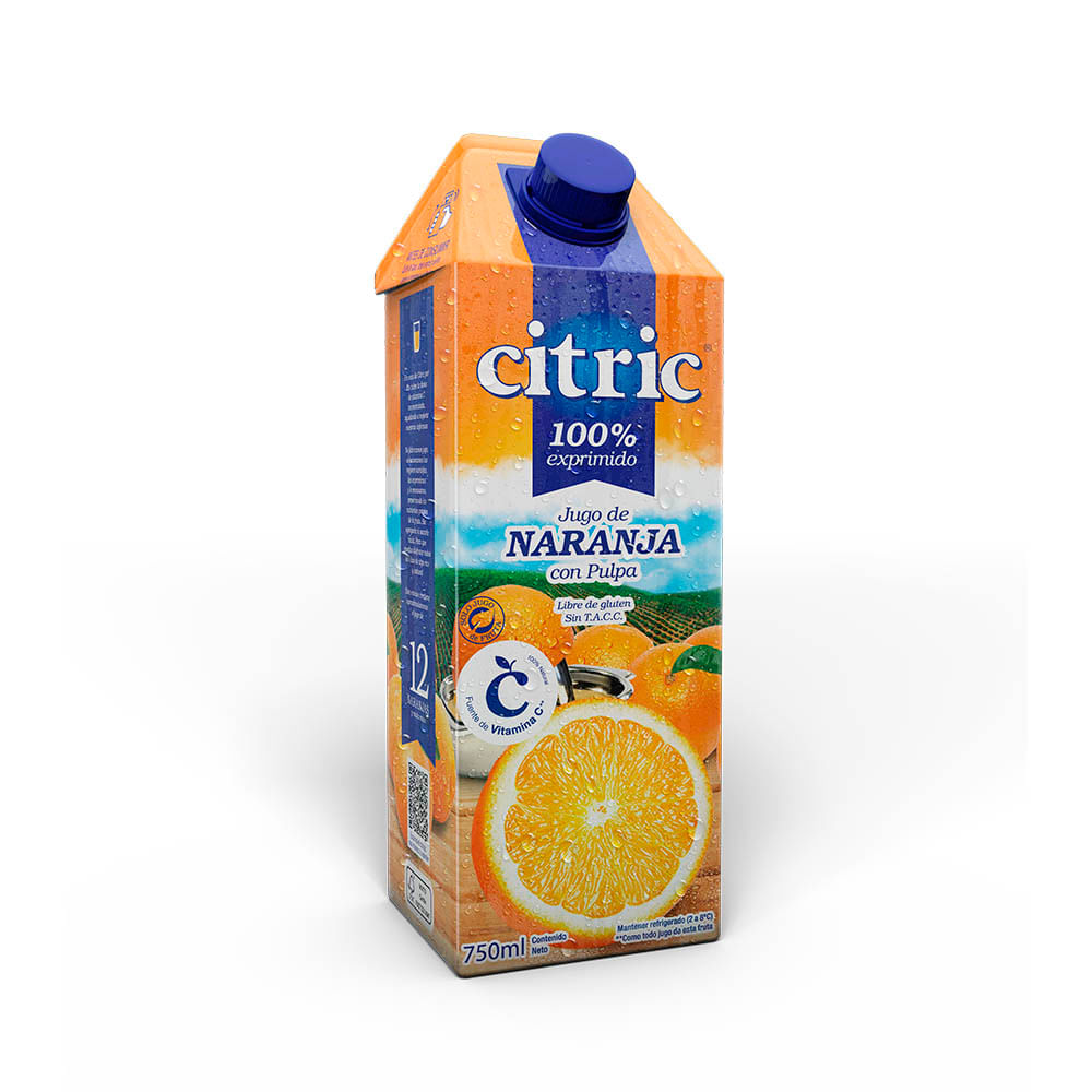 Jugo Fresco Sabor Naranja 750 Ml Citric