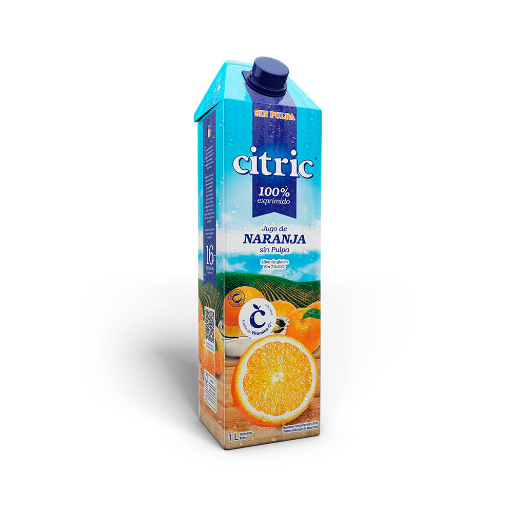 Jugo Sin Pulpa Sabor Naranja 1 Lts Citric