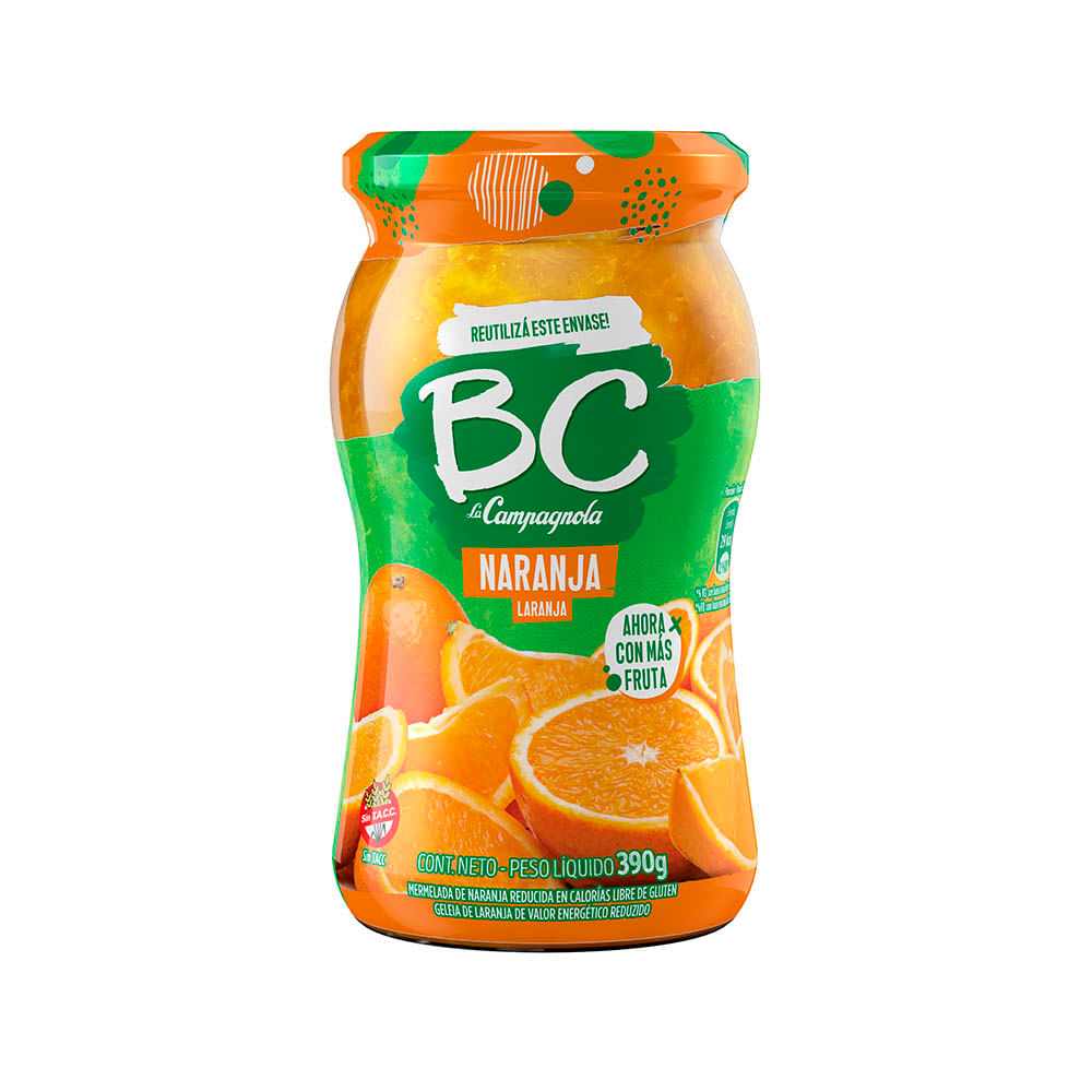 Mermelada Bc Sabor Naranja 390 Grs La Campagnola