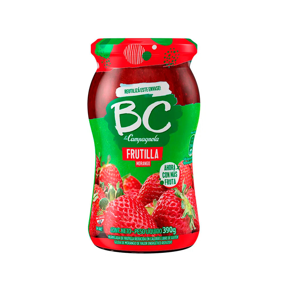 Mermelada Bc Sabor Frutilla 390 Grs La Campagnola