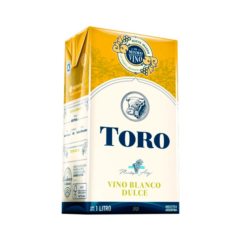 Vino Blanco Dulce 1 Lts Toro