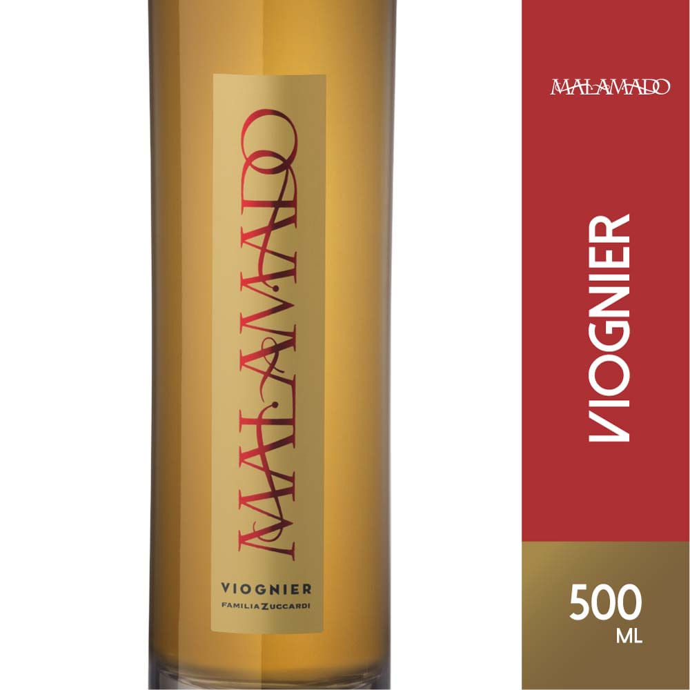 Vino Blanco Viognier 500 Cc Malamado