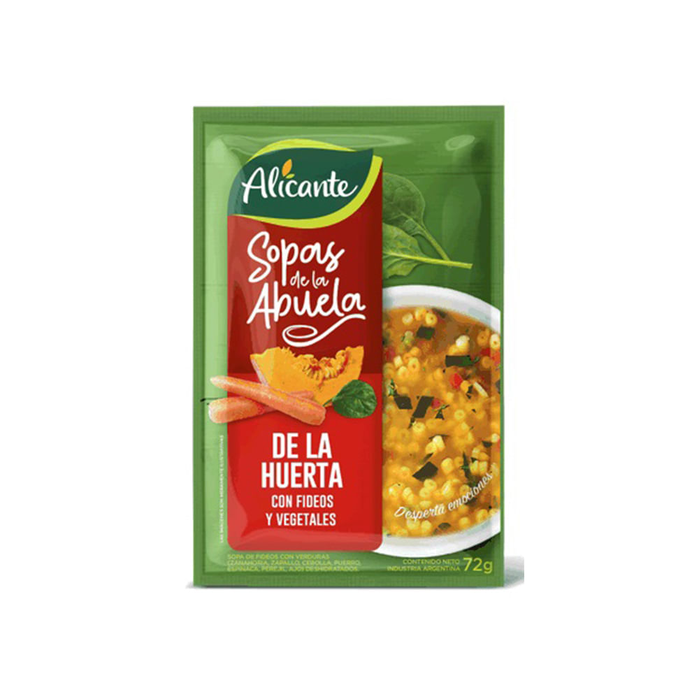Sopade Fideos Con Verdura Alicante 72 Gr