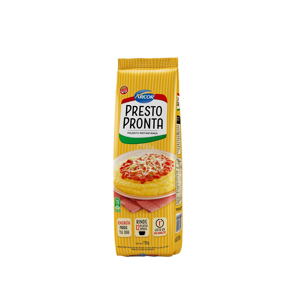 Polenta Presto Pronta De Maíz Precocida 730gr