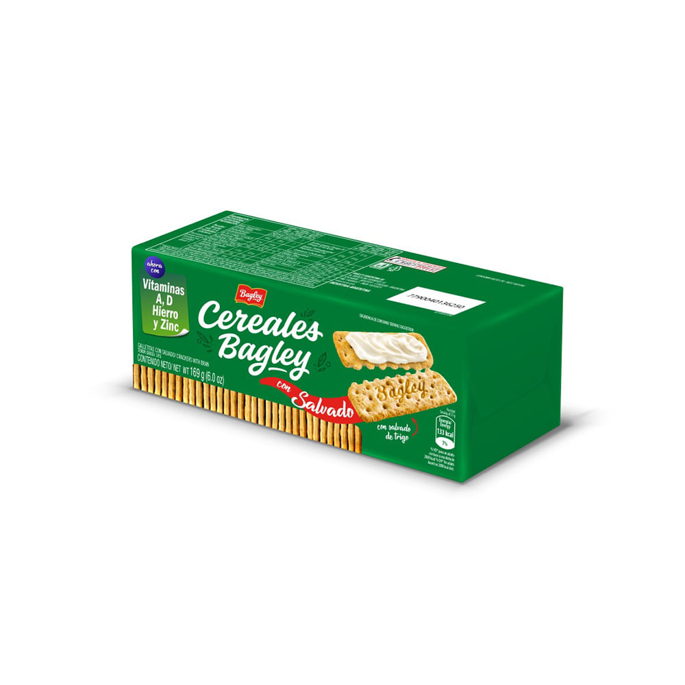 Galletas Secas Sabor Salvado 169 Grs Bagley