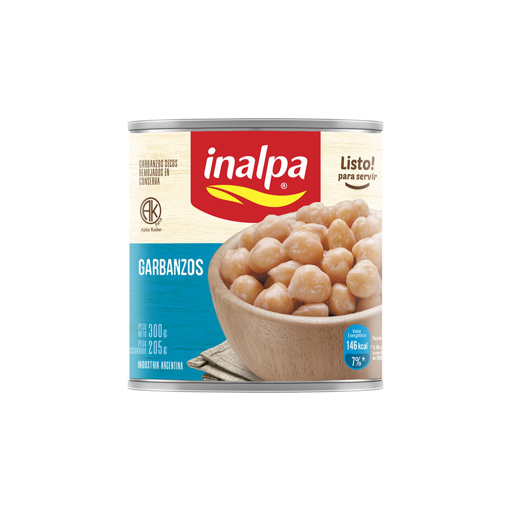 Garbanzos en Conserva 300 Grs Inalpa
