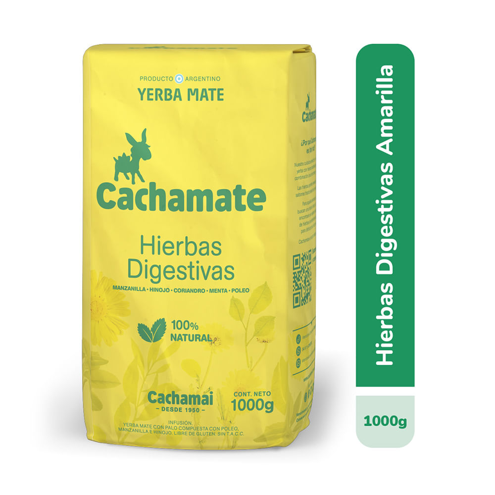Yerba Mate Con Palo Amarilla Cachamate 1 Kg