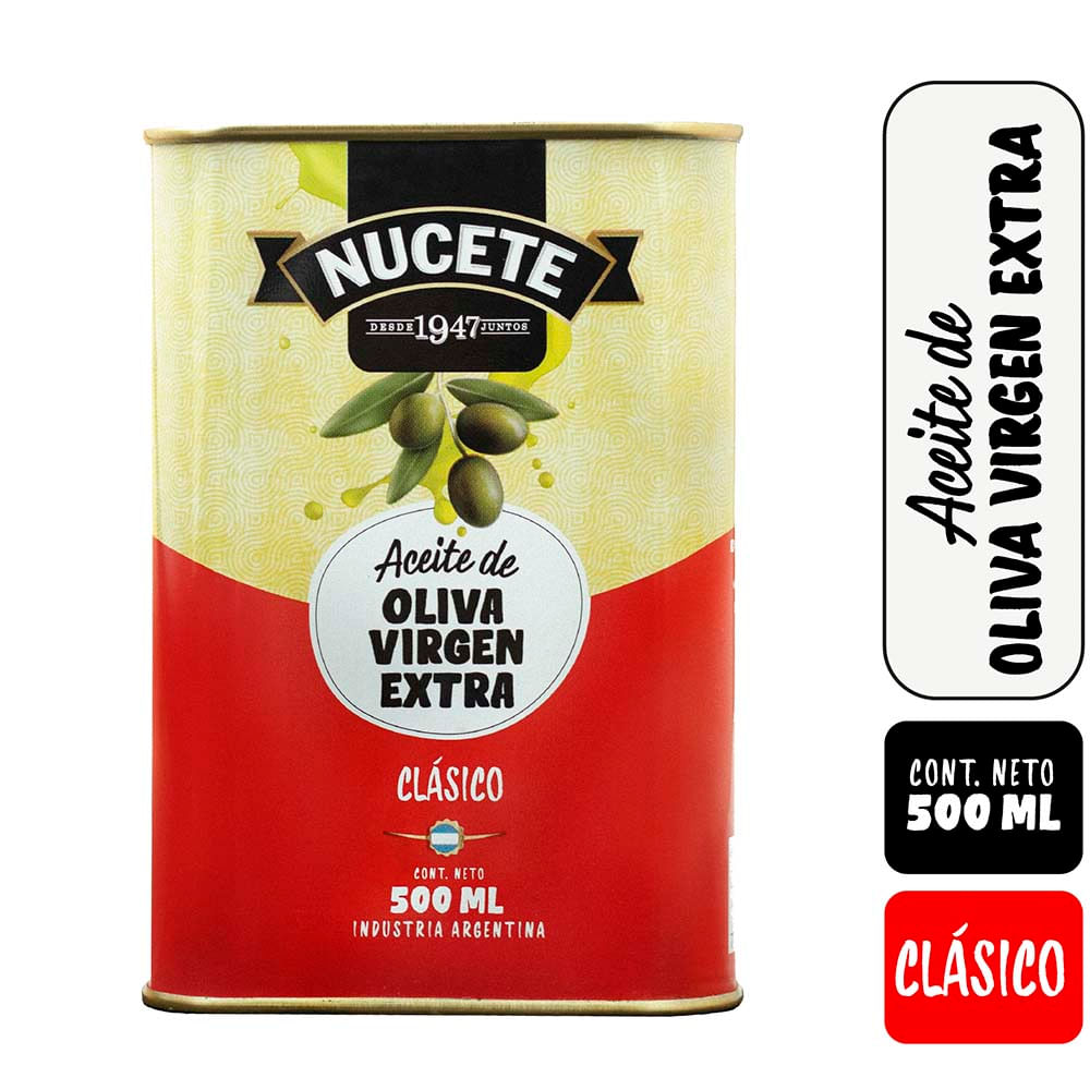 Aceite de Oliva Virgen Extra Clásico 500 Ml Nucete