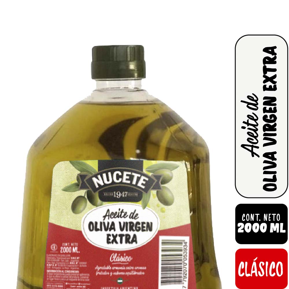 Aceite de Oliva Extra Virgen 2000 Ml Nucete