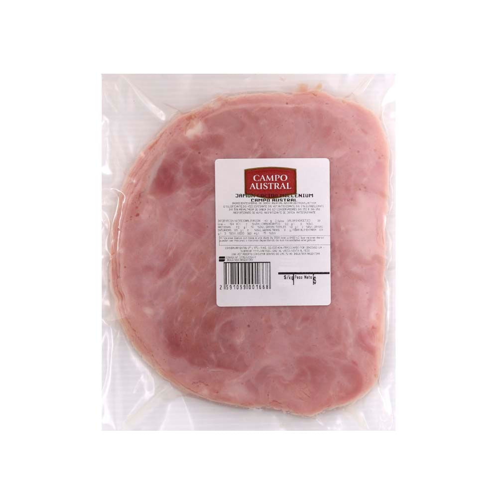 Jamon Cocido Millenium Fresco x 1 Kg Campo Austral