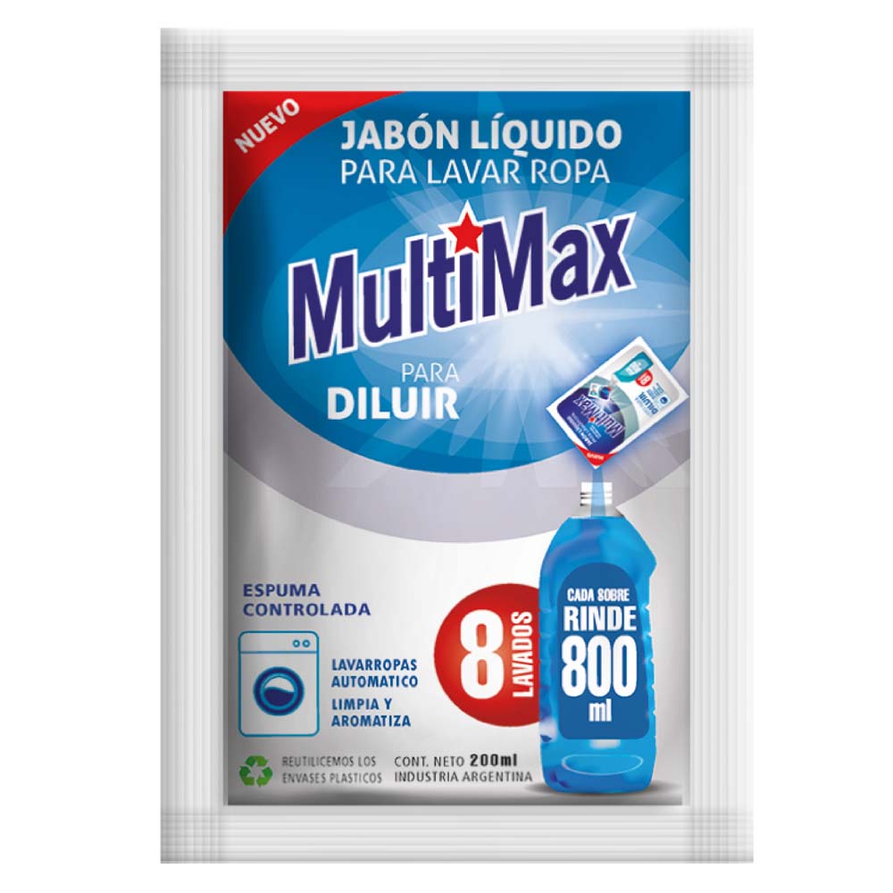 Jabón Líquido para Ropa para Diluir 200 Ml Multimax
