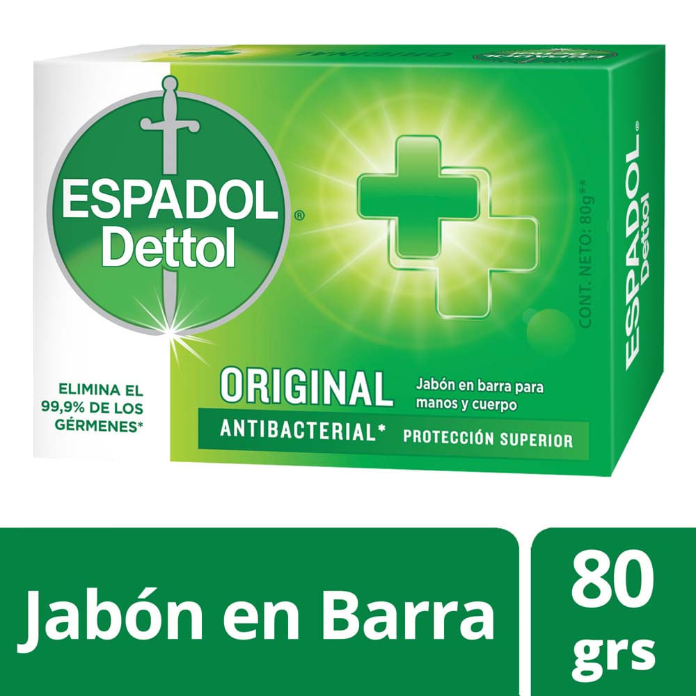 Jabón de Tocador Antibacterial Original 80 Grs Espadol