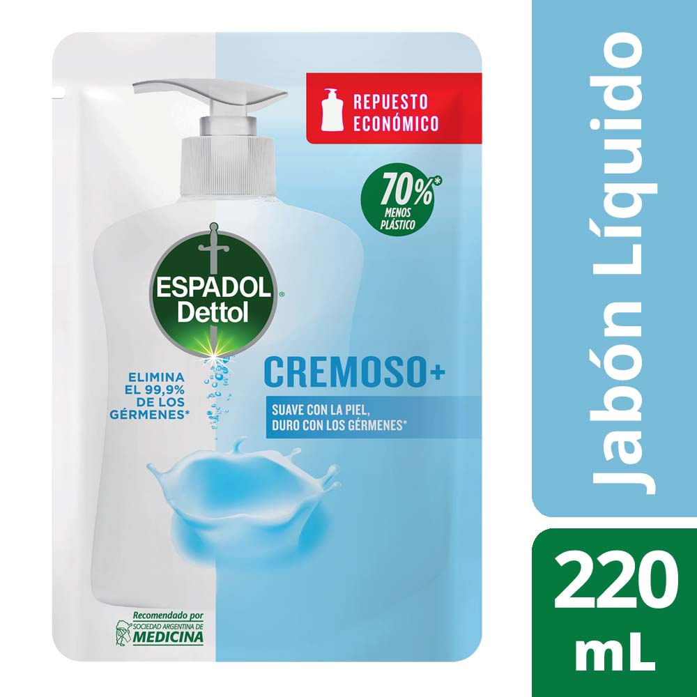 Jabon Liquido Espadol Repuesto Cremoso 220ml
